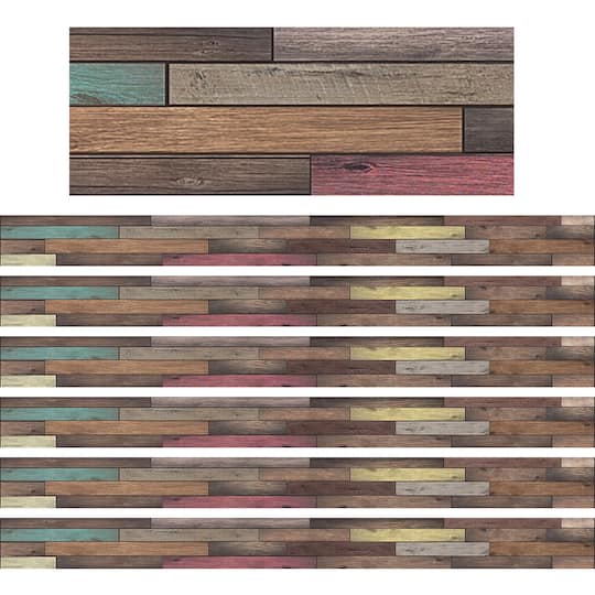Teacher Created Resources Home Sweet Classroom Reclaimed Wood Border, 210ft.